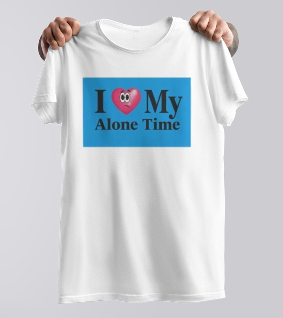I Heart My Alone Time With Pink Heart Eyes T-Shirt