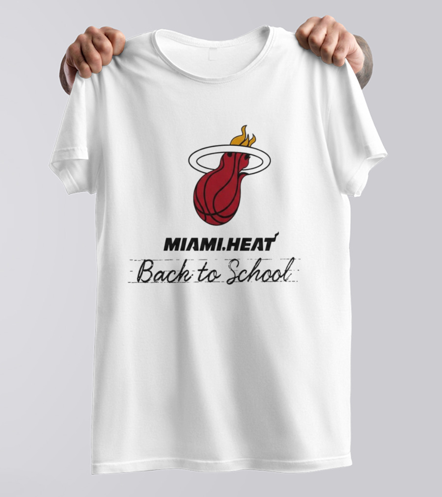 Miami Heat Back To School Basketball Flame T-Shirt