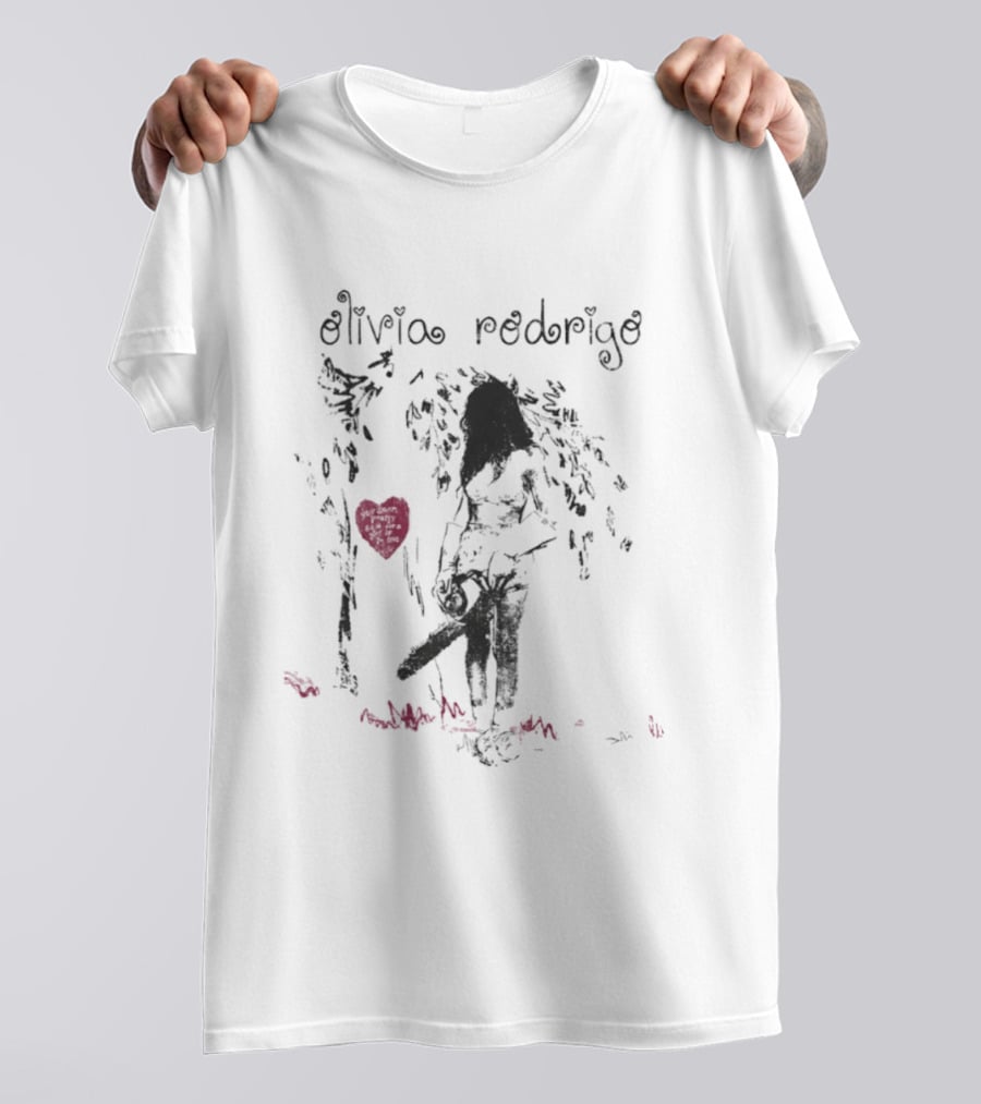 Olivia Rodrigo Chainsaw Art With Heart T-Shirt