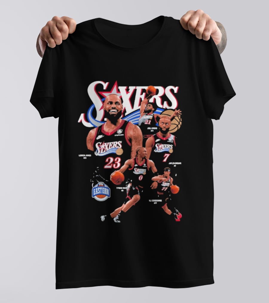 76ers Basketball Lebron James Jaylen Brown Eastern Conference T-Shirt