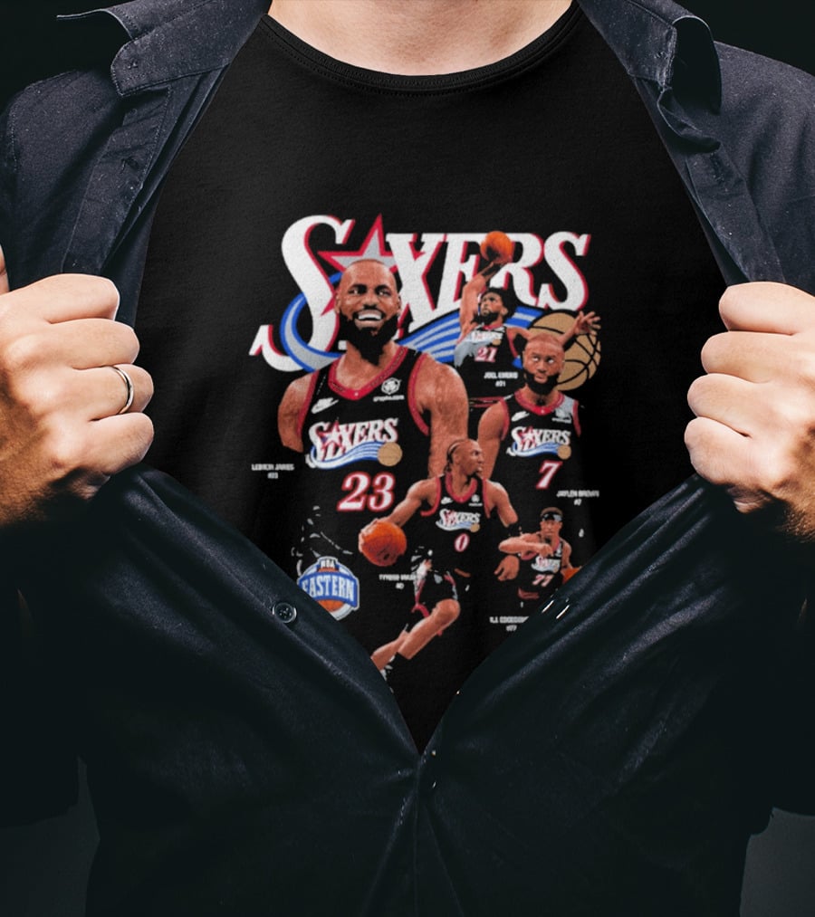 76ers Basketball Lebron James Jaylen Brown Eastern Conference T-Shirt