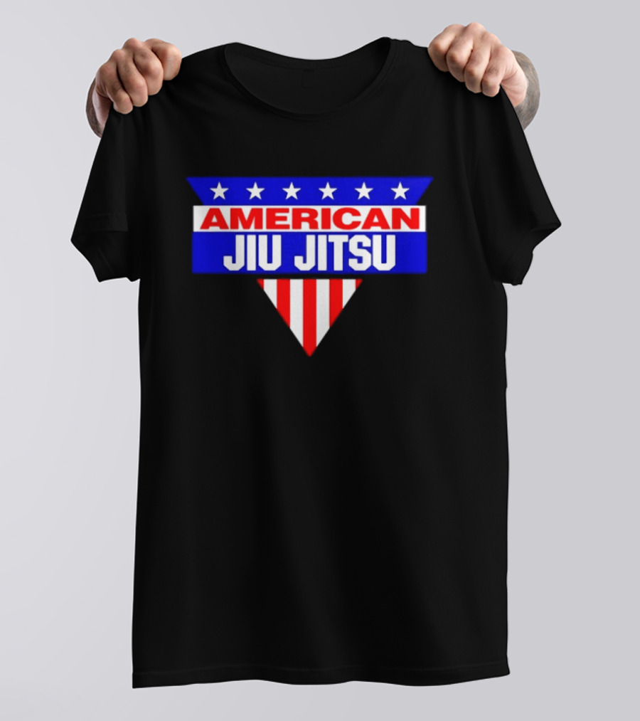 American Jiu Jitsu Stars And Stripes BJJ Martial Arts Grappling T-Shirt