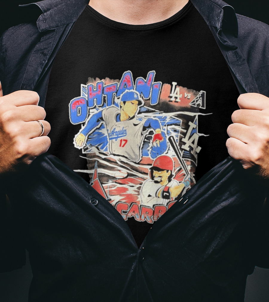 Ohtani Vs Carroll Anime Comic LA Vs Arizona T-Shirt