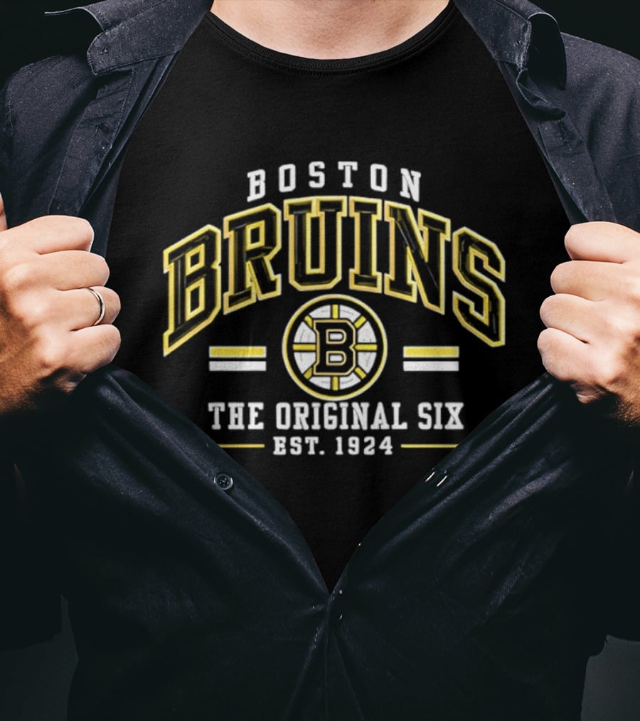 Boston Bruins The Original Six Est 1924 Vintage Style Classic Team T-Shirt