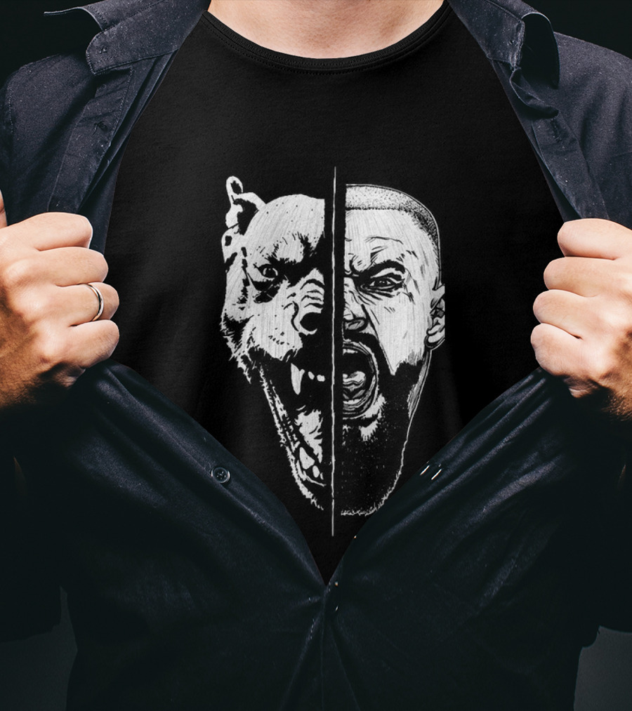 Bron Breakker Split Face Tiger Fusion T-Shirt