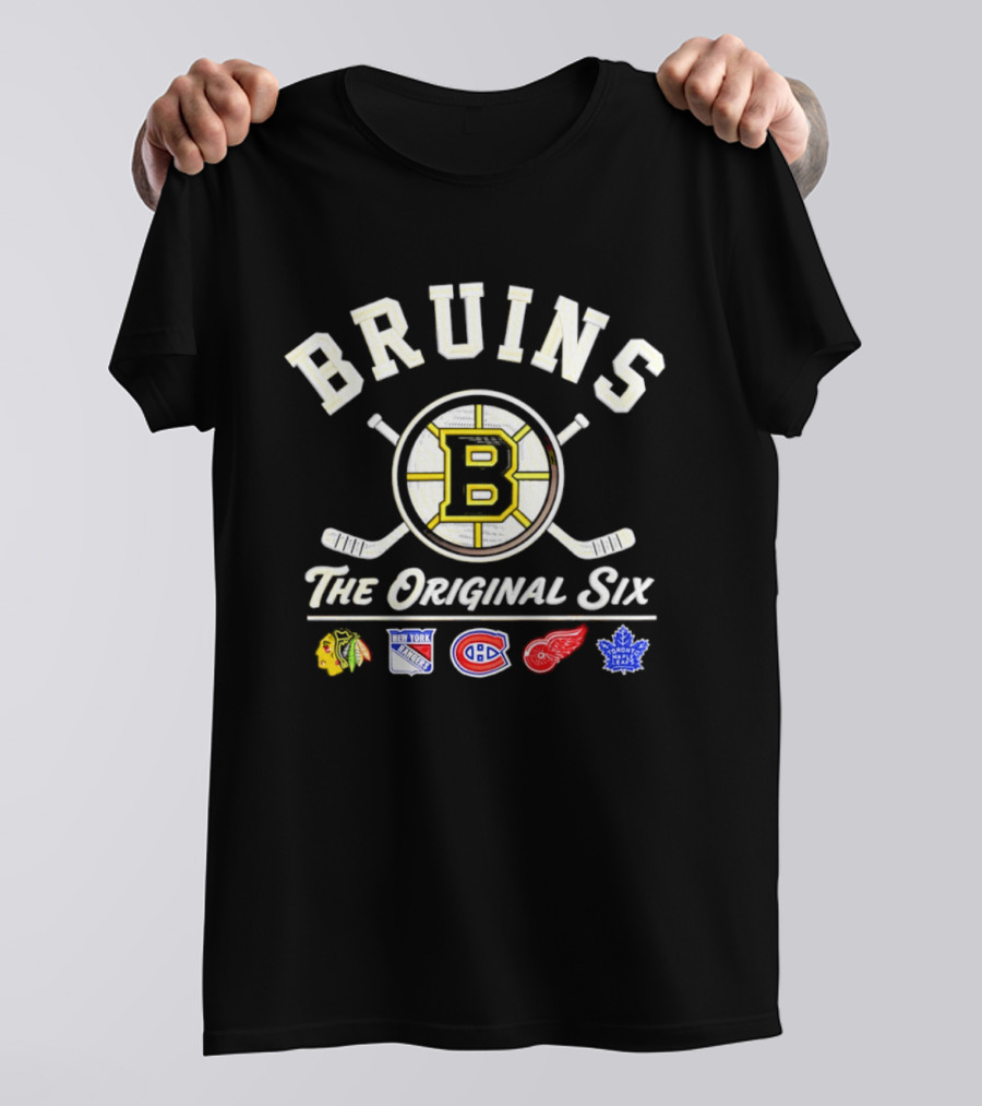 Bruins The Original Six NHL Teams Blackhawks Rangers Canadiens Red Wings Maple Leafs T-Shirt