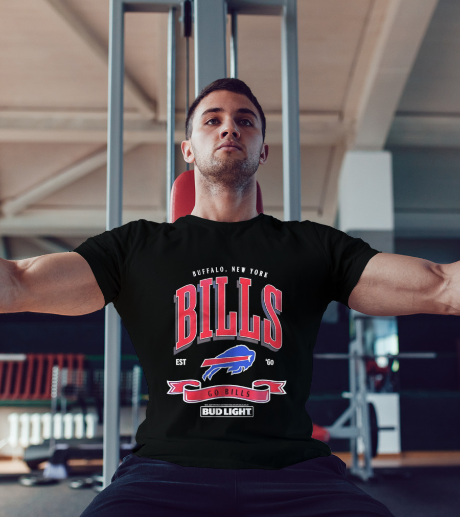 Buffalo New York Bills Est 1960 Go Bills Bud Light T-Shirt