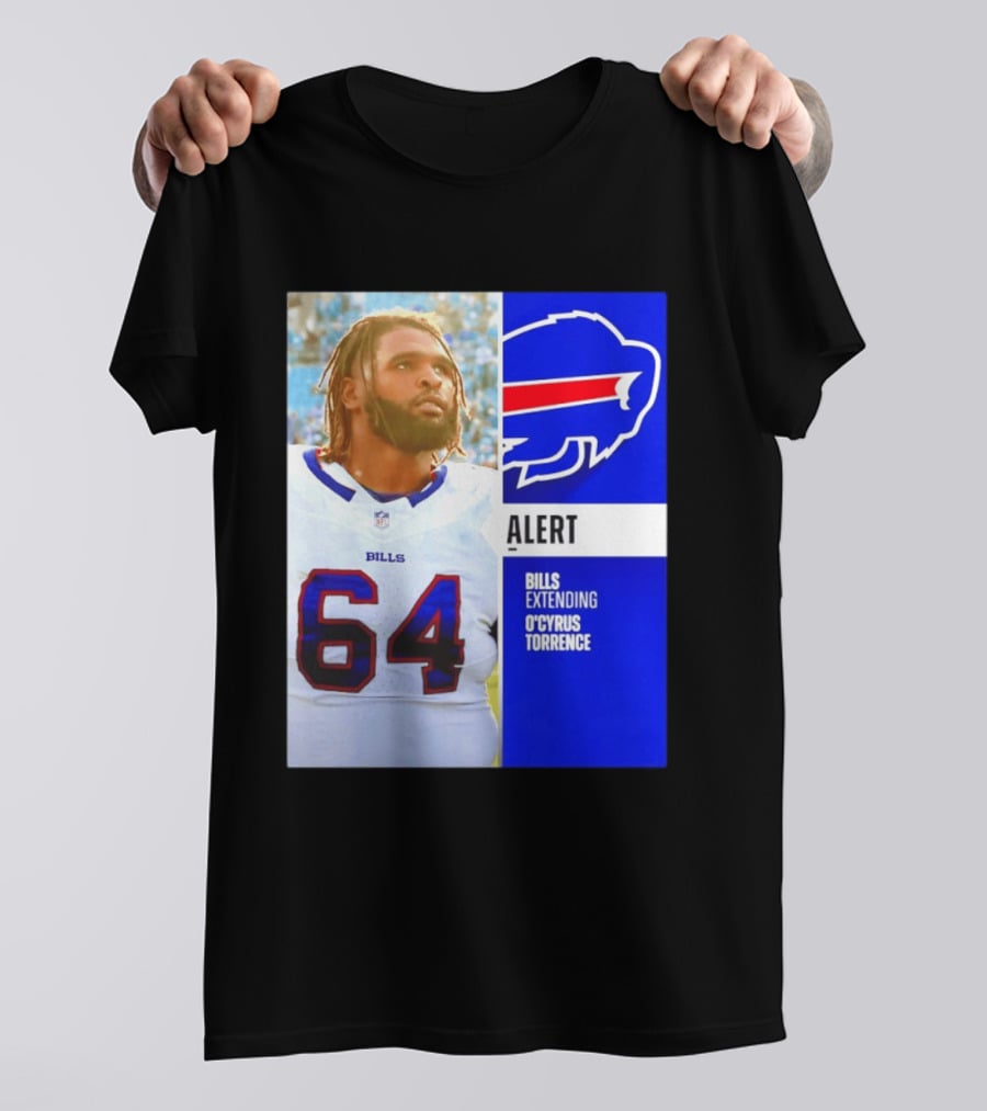 Buffalo Bills Alert Extending O'Cyrus Torrence Number 64 T-Shirt