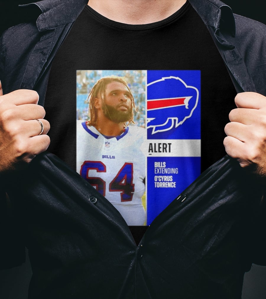 Buffalo Bills Alert Extending O'Cyrus Torrence Number 64 T-Shirt
