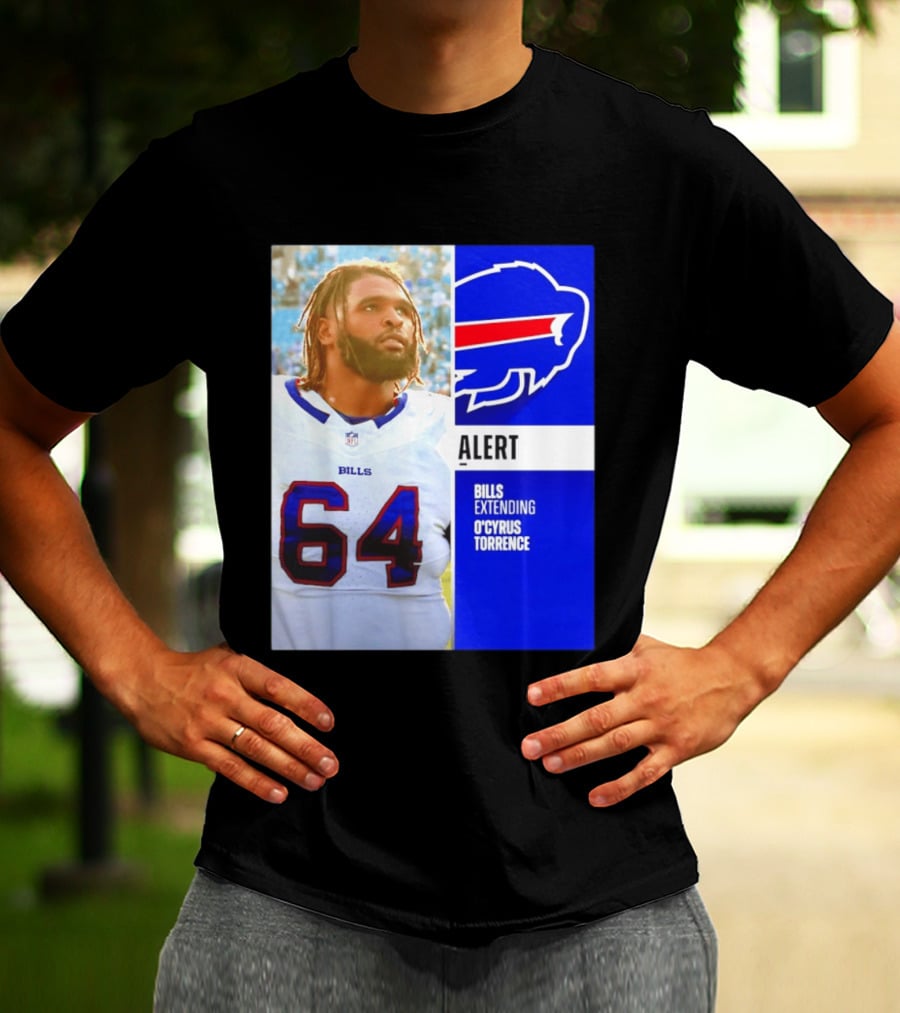 Buffalo Bills Alert Extending O'Cyrus Torrence Number 64 T-Shirt
