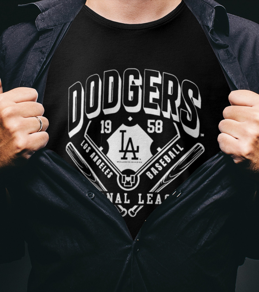 Dodgers 1958 Los Angeles Baseball National League LA T-Shirt