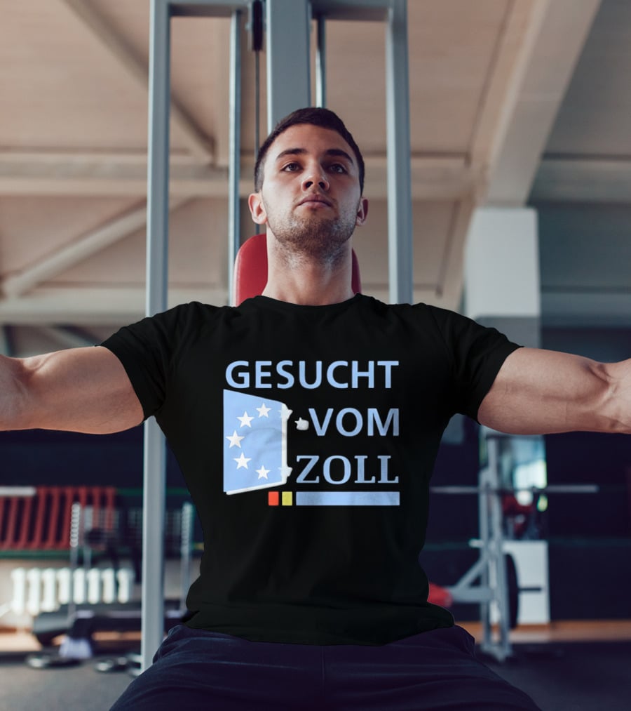 Gesucht Vom Zoll Sterne EU Symbol Farben Banner T-Shirt