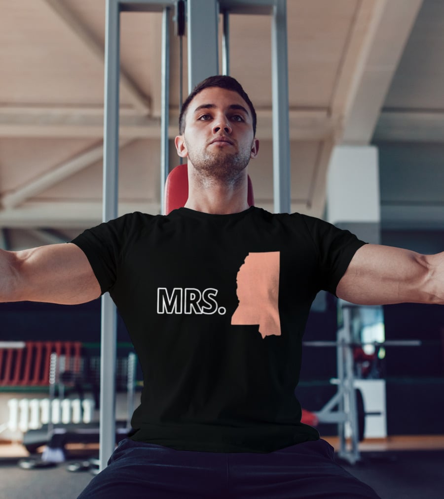 Mrs Mississippi State Map T-Shirt