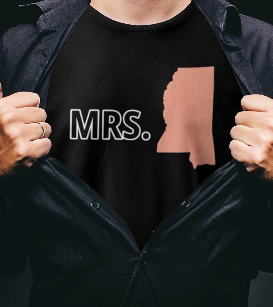 Mrs Mississippi State Map T-Shirt