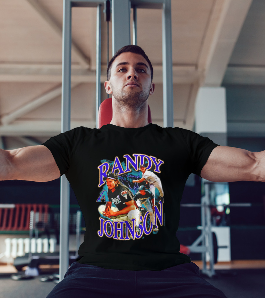 Randy Johnson Arizona Diamondbacks Legendary Pitching Action T-Shirt