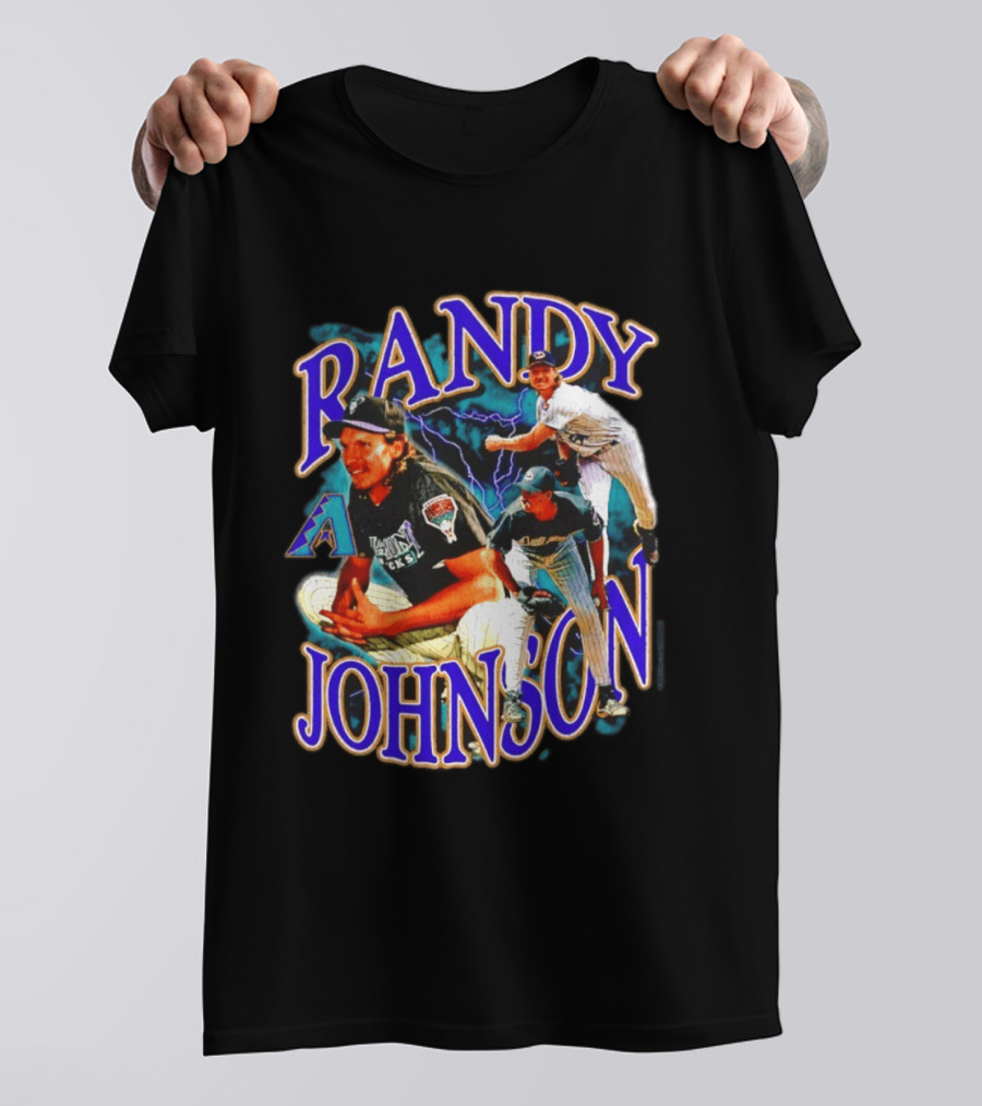 Randy Johnson Arizona Diamondbacks Legendary Pitching Action T-Shirt