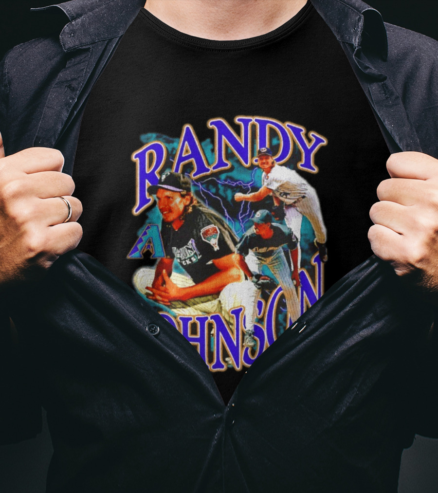 Randy Johnson Arizona Diamondbacks Legendary Pitching Action T-Shirt