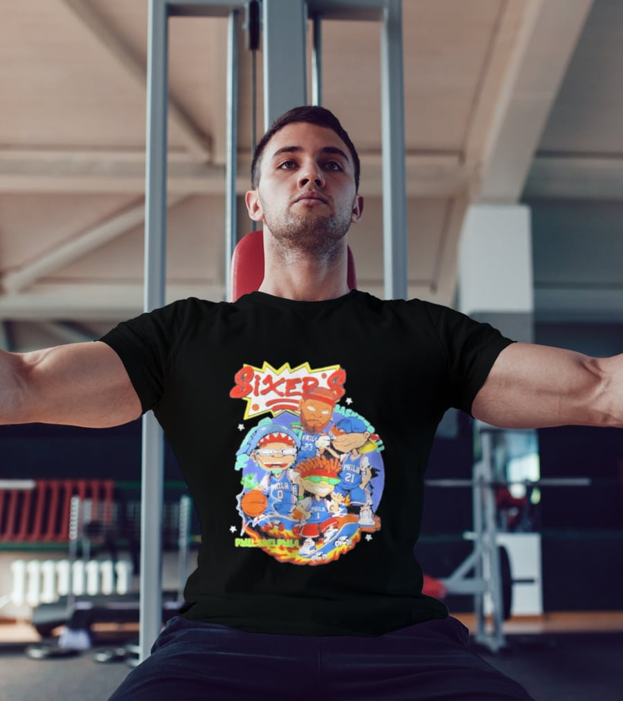 Philadelphia Sixers Basketball Rugrats Characters T-Shirt
