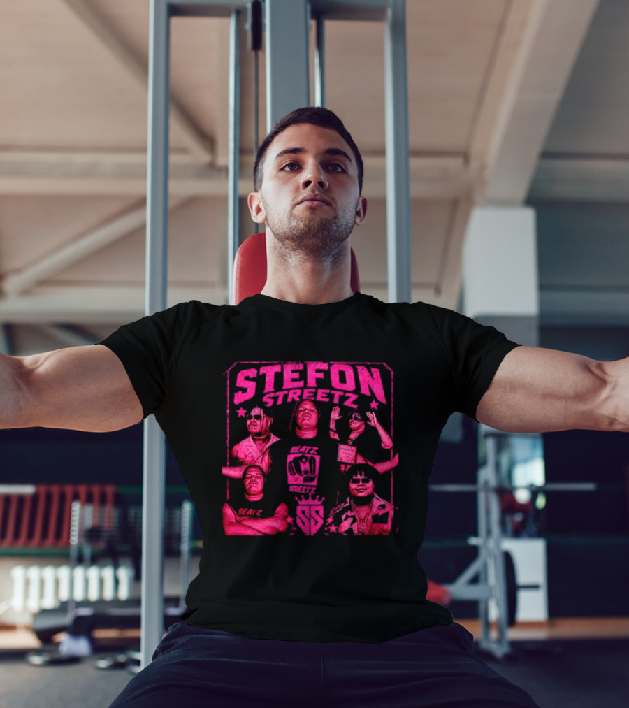 Stefon Streetz Pink Stars And Faces T-Shirt