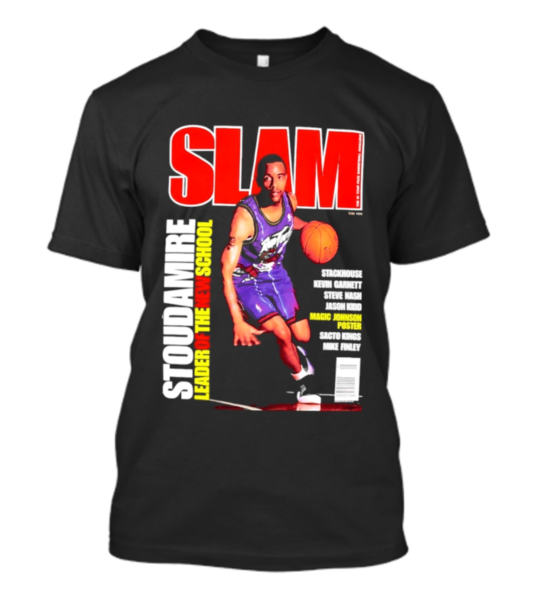 Slam Magazine May 1996 Stoudamire Leader Of The New School Raptors Championship Roster Fan Event T-Shirt