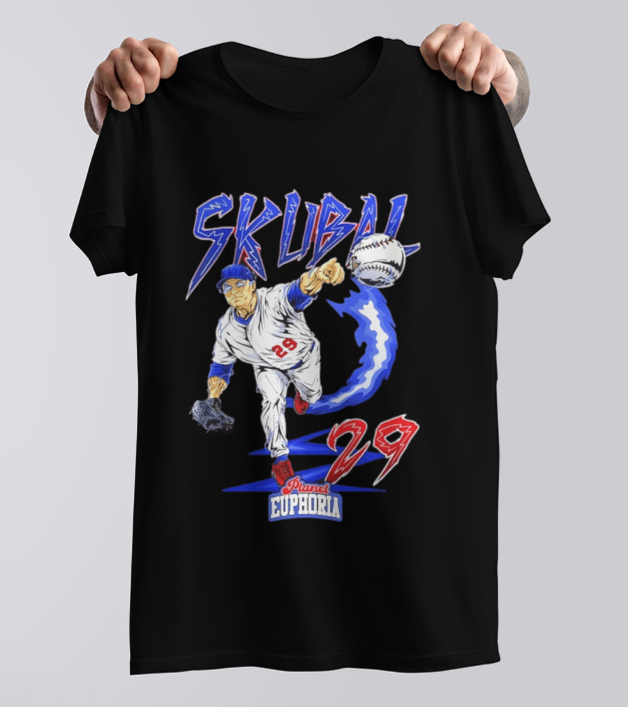 Tarik Skubal 29 Planet Euphoria Dodgers MLB Comic 2026 T-Shirt