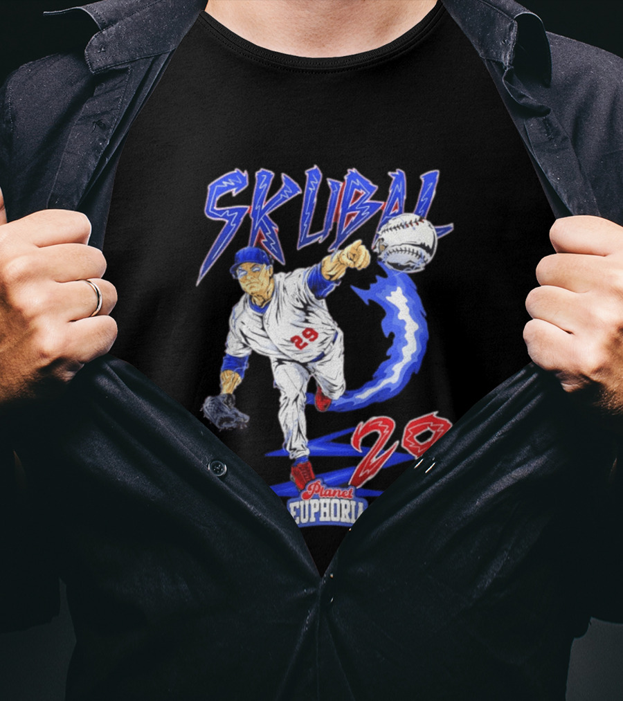 Tarik Skubal 29 Planet Euphoria Dodgers MLB Comic 2026 T-Shirt