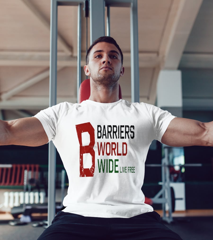 Barriers World Wide Live Free Streetwear Red Green T-Shirt
