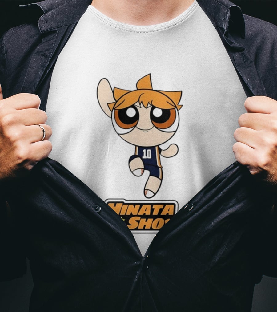 Hinata Shoyo Haikyuu Powerpuff Girls Crossover Anime Volleyball Player T-Shirt