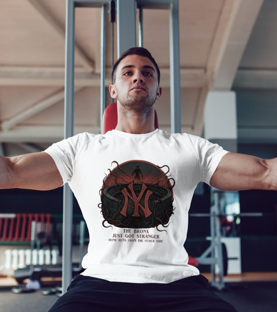 Yankees Stranger Things Mashup The Bronx Just Got Stranger Home Runs Other Side T-Shirt