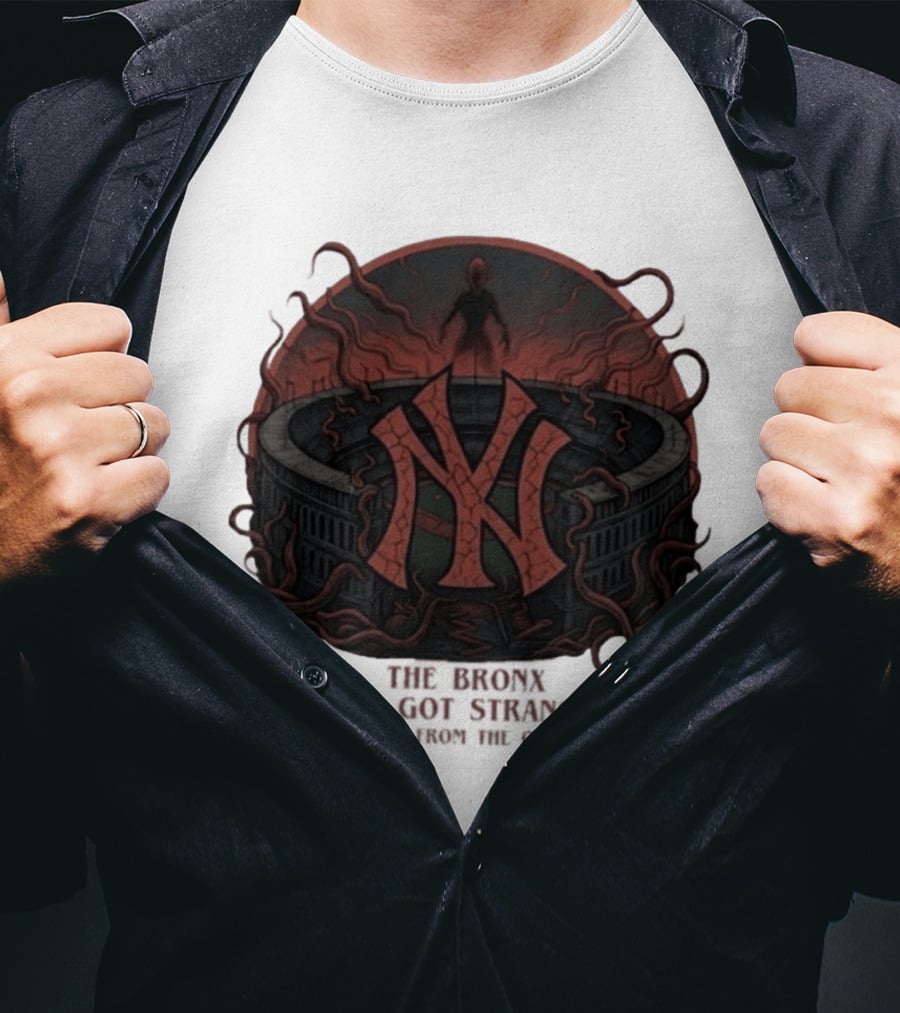 Yankees Stranger Things Mashup The Bronx Just Got Stranger Home Runs Other Side T-Shirt