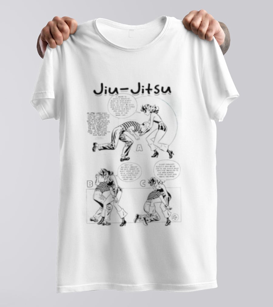 Jiu Jitsu Gentle Comic Strip Martial Arts Humor T-Shirt