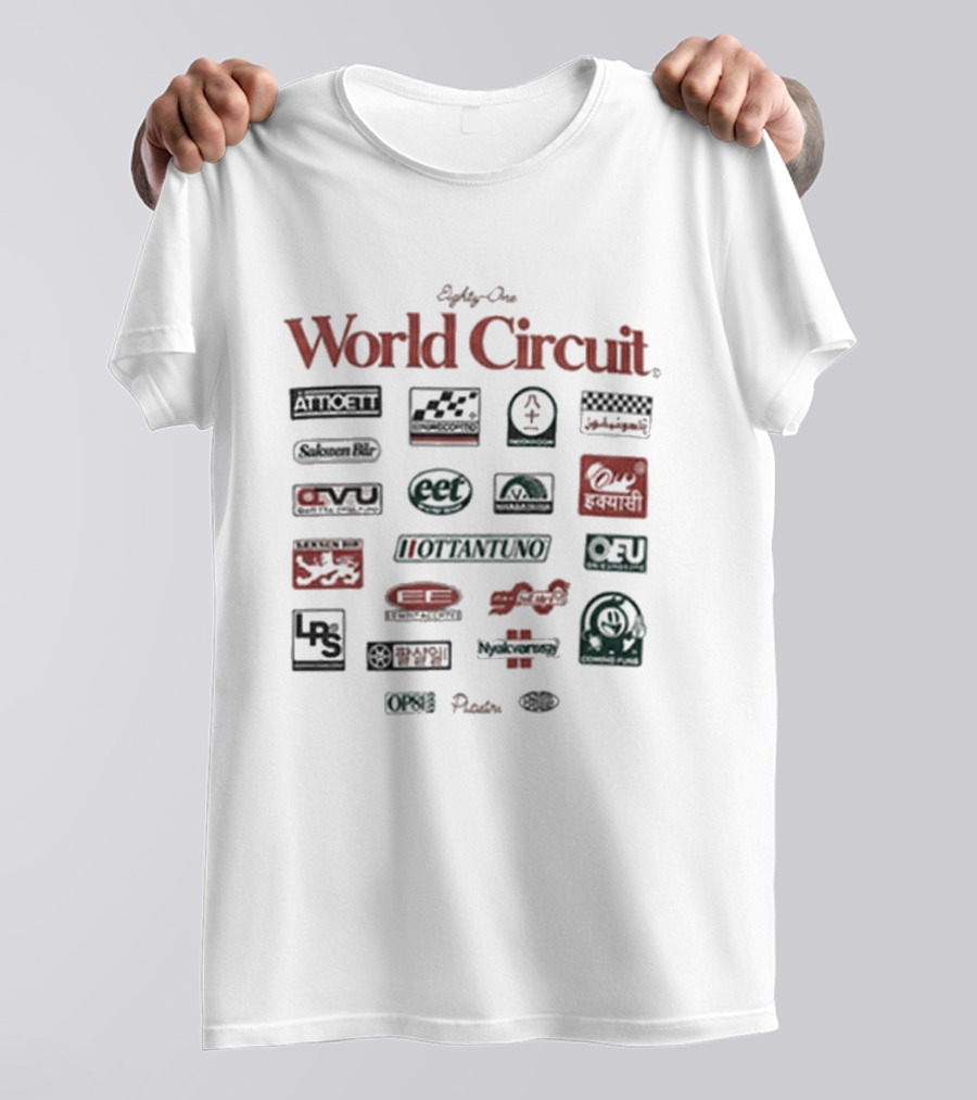 Racing Eighty One World Circuit Motorsport Track Icons Collection T-Shirt