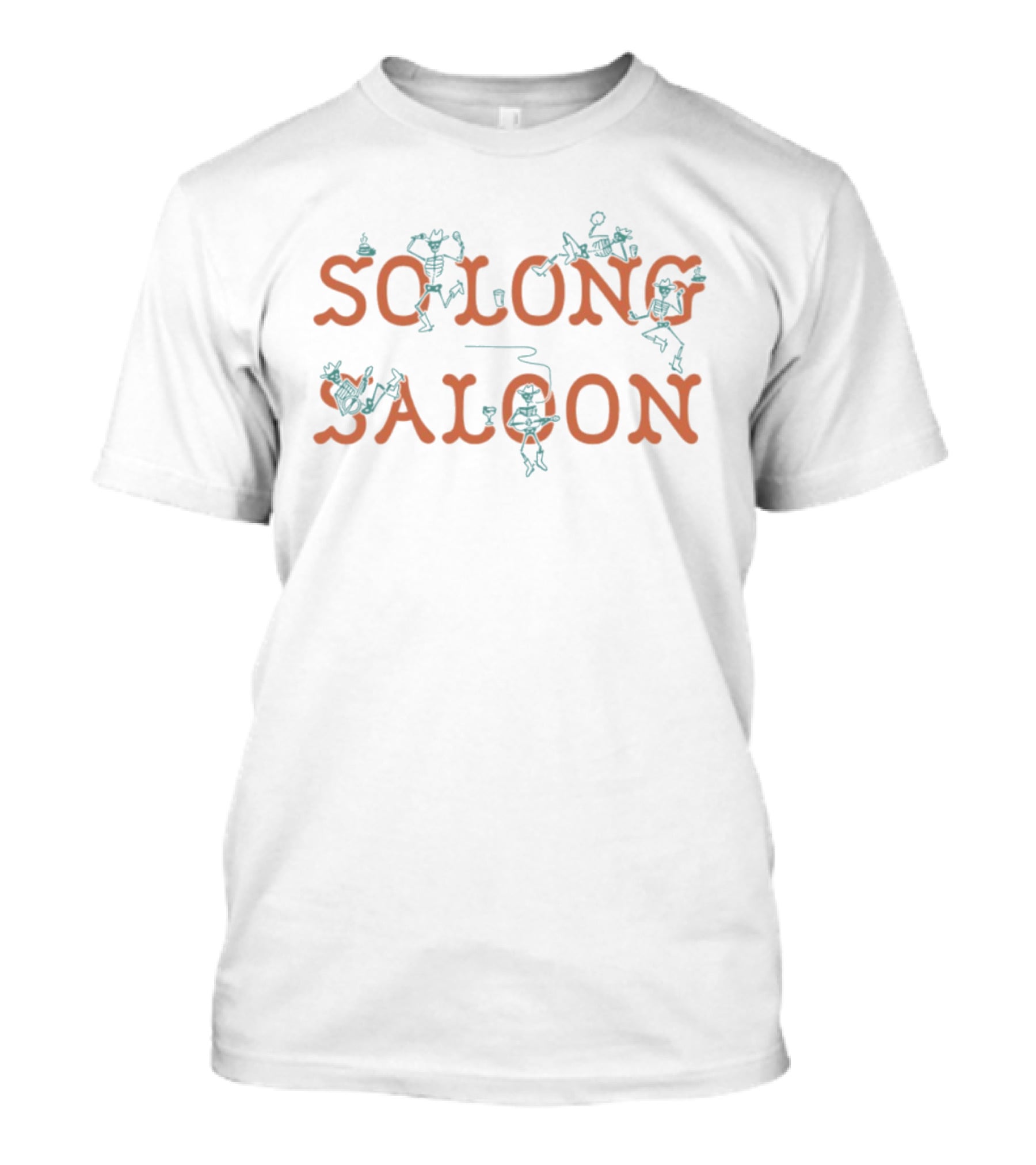 So Long Saloon Dancing Skeletons In Cowboy Hats And Boots T-Shirt