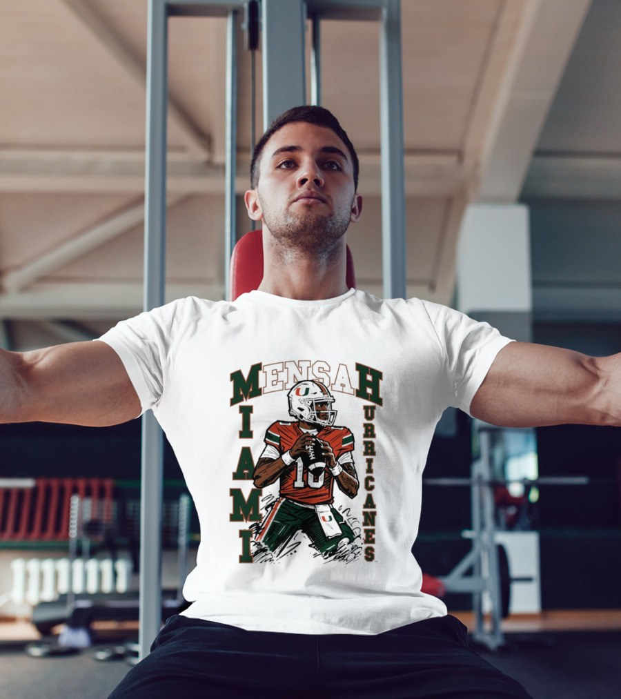 Mensah Miami Hurricanes NCAA Football Player 18 T-Shirt