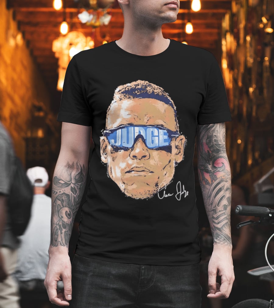 Aaron Judge New York Yankees Iconic Swag Judge Sunglasses T-Shirt