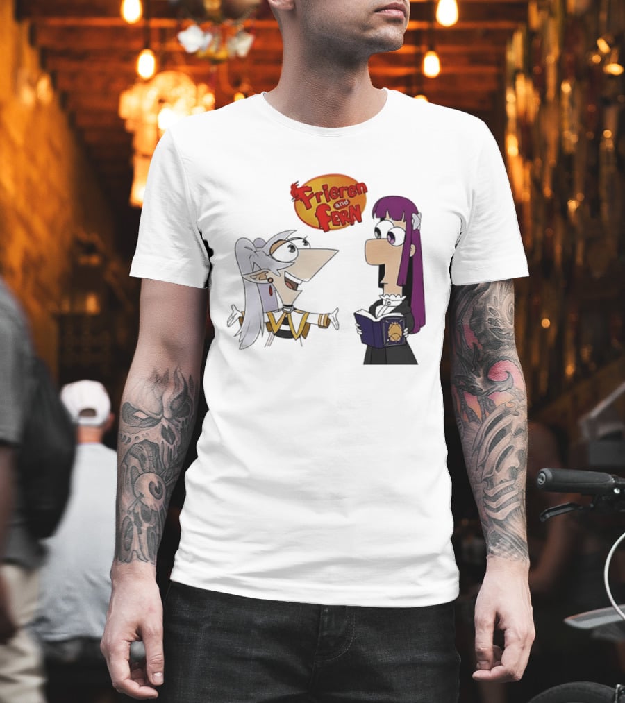 Frieren And Fern Phineas And Ferb Crossover Beyond Journey's End T-Shirt