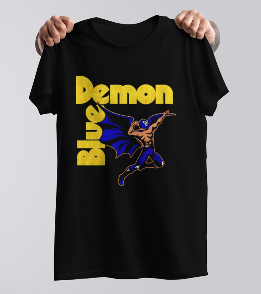Alejandro Munoz Moreno Blue Demon Mexico Wrestling Iconic Luchador T-Shirt