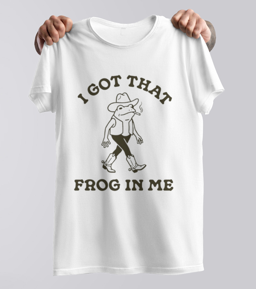 I Got That Frog In Me Western Aesthetic Cowboy Hat T-Shirt