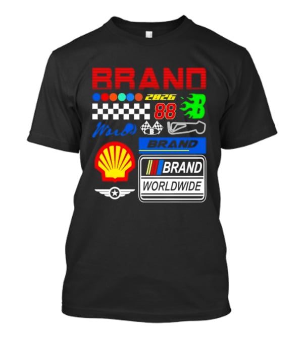 Brand 88 Worldwide Racing Motorsport Checkered Shell 2026 T-Shirt