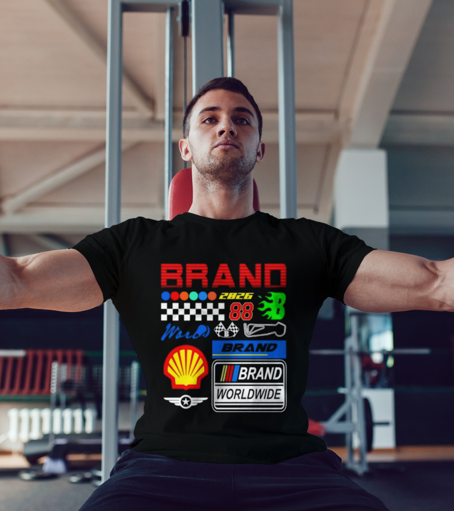 Brand 88 Worldwide Racing Motorsport Checkered Shell 2026 T-Shirt