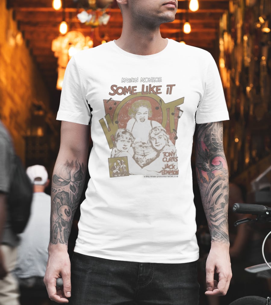 Marilyn Monroe Some Like It Hot Tony Curtis Jack Lemmon Billy Wilder Production T-Shirt