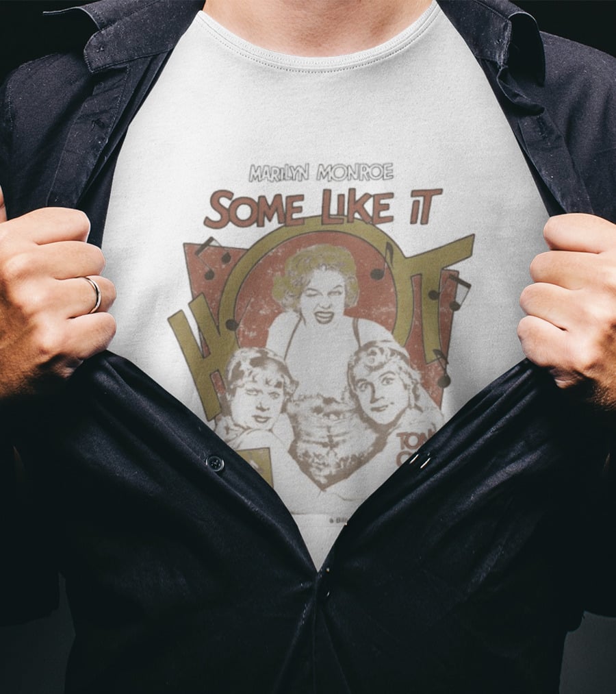 Marilyn Monroe Some Like It Hot Tony Curtis Jack Lemmon Billy Wilder Production T-Shirt