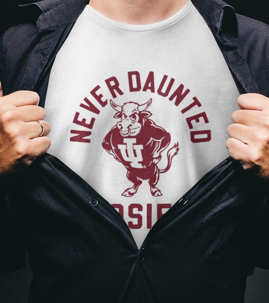 Never Daunted Hoosiers IU Mascot Indiana Spirit T-Shirt