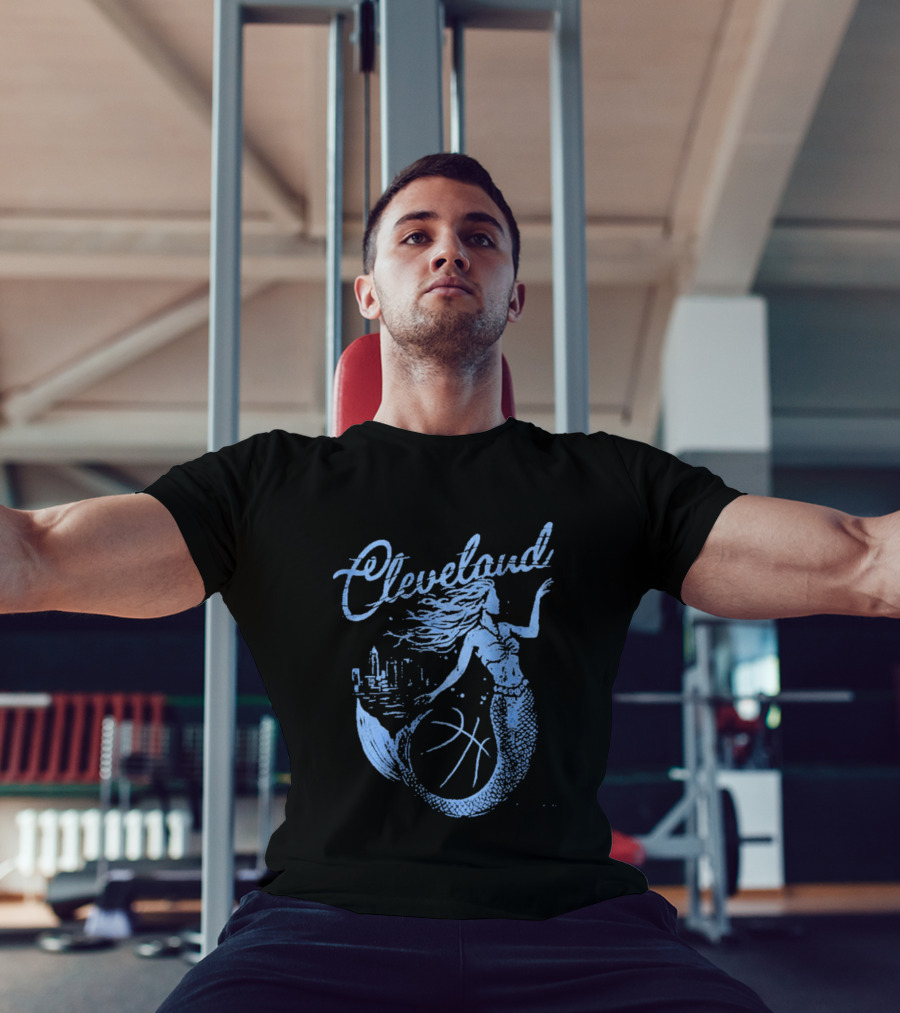 Cleveland Mermaid Cityscape Basketball T-Shirt