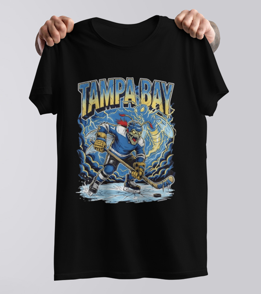 Tampa Bay Lightning ThunderBug Hockey Ice Storm Burst T-Shirt