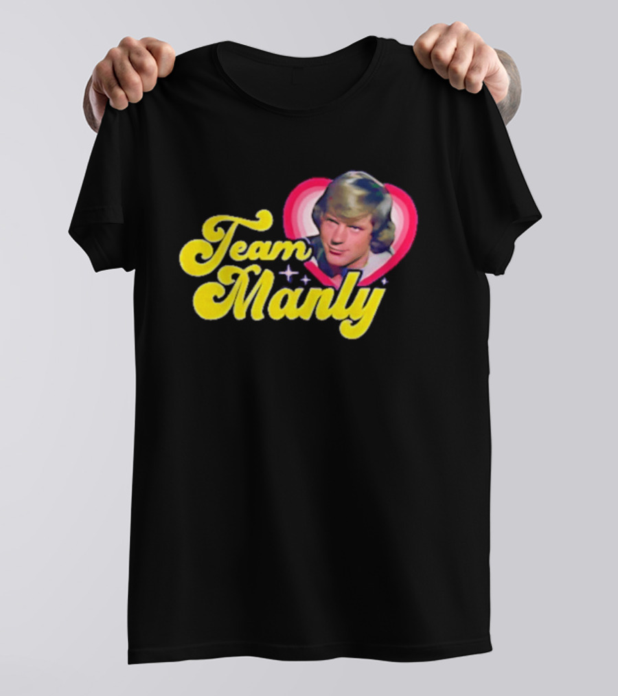 Team Manly Bobby Sherman Retro Heart T-Shirt