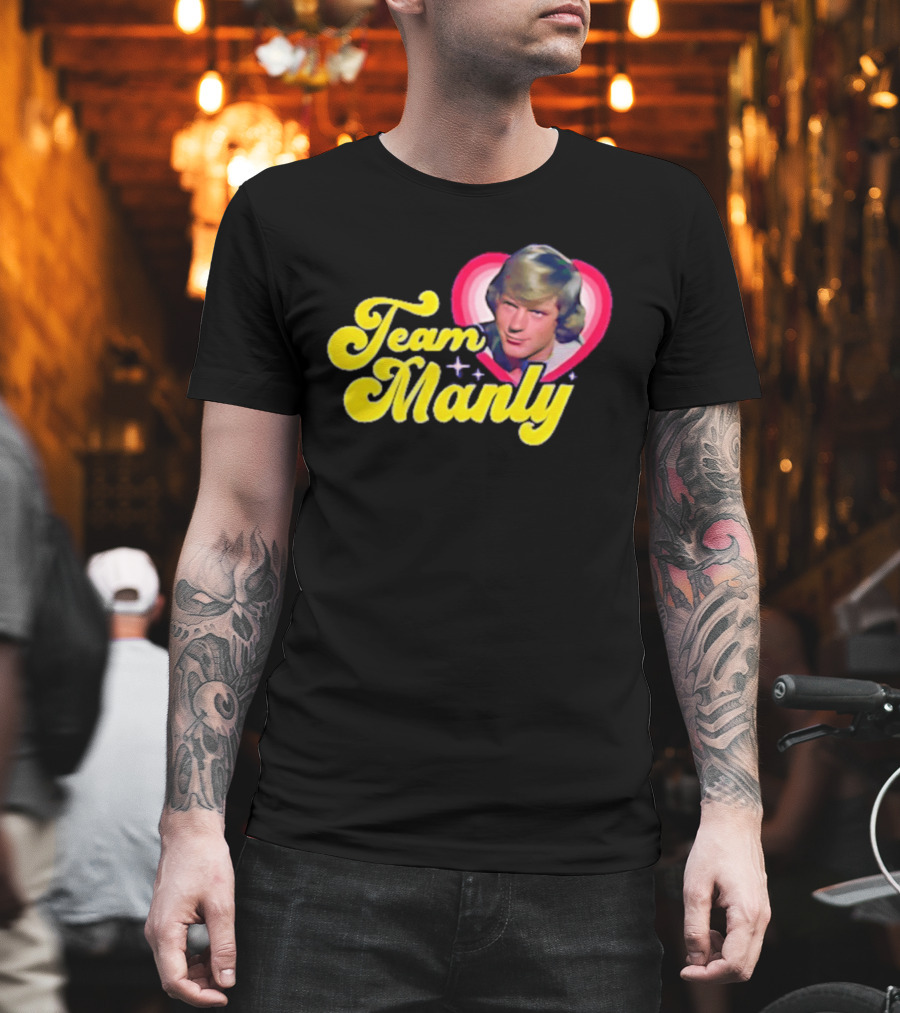 Team Manly Bobby Sherman Retro Heart T-Shirt