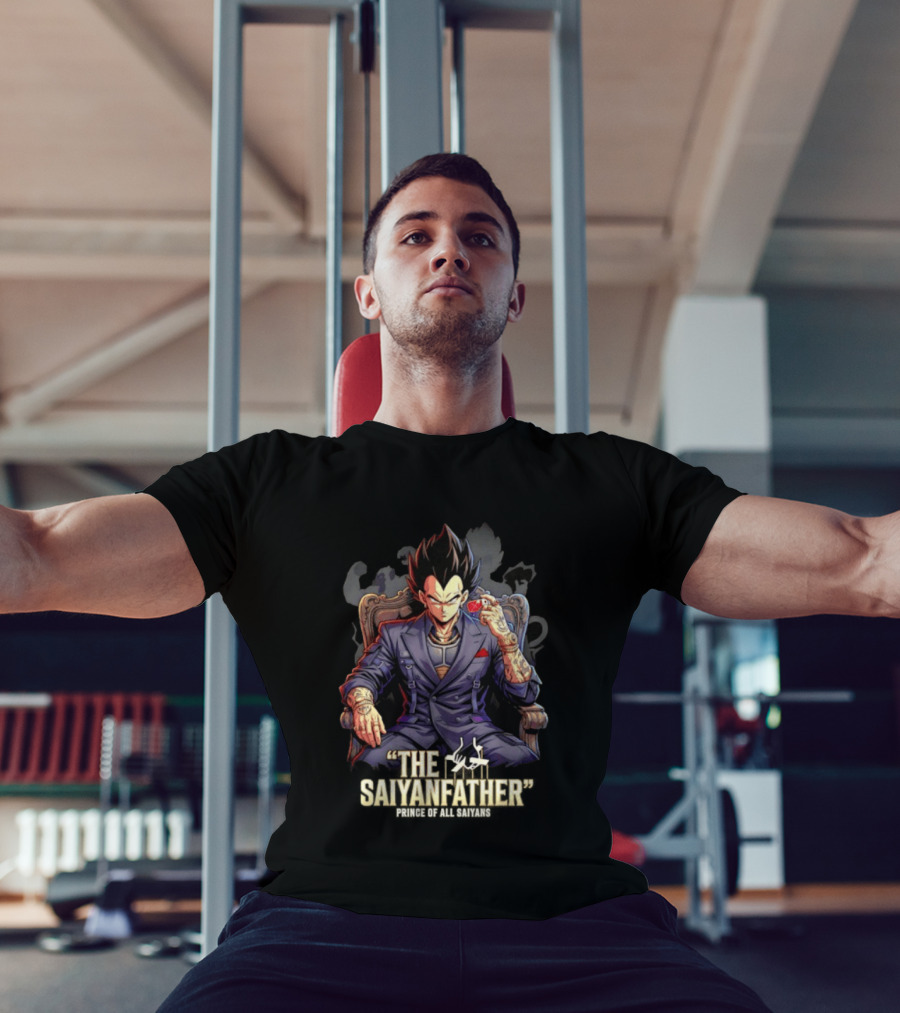 Vegeta The Saiyanfather Prince Of All Saiyans Mafia Style Anime Fusion T-Shirt