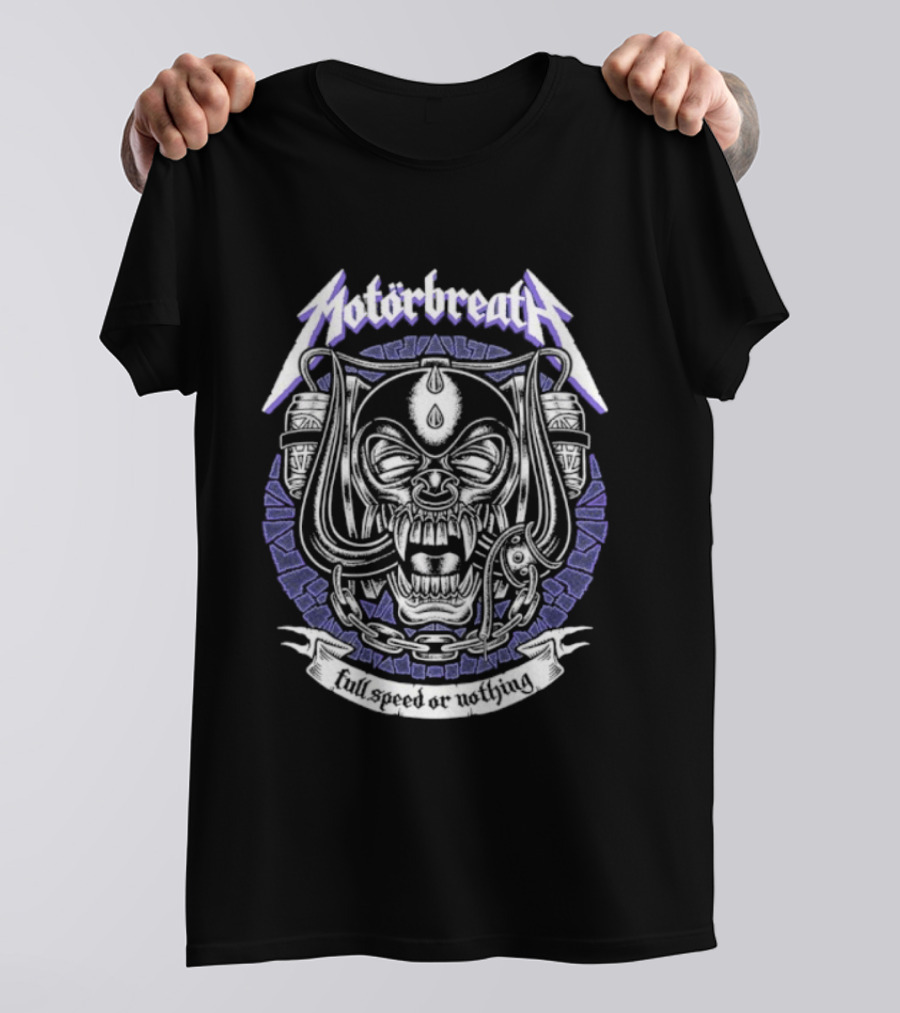 Motorbreath Full Speed Or Nothing Fanged Monster T-Shirt