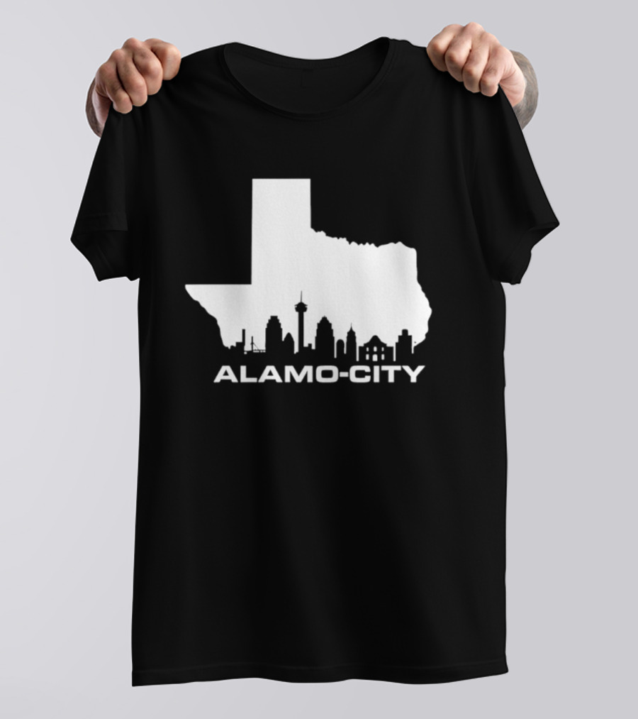 Alamo City San Antonio Skyline Texas Map T-Shirt